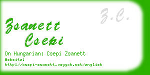 zsanett csepi business card